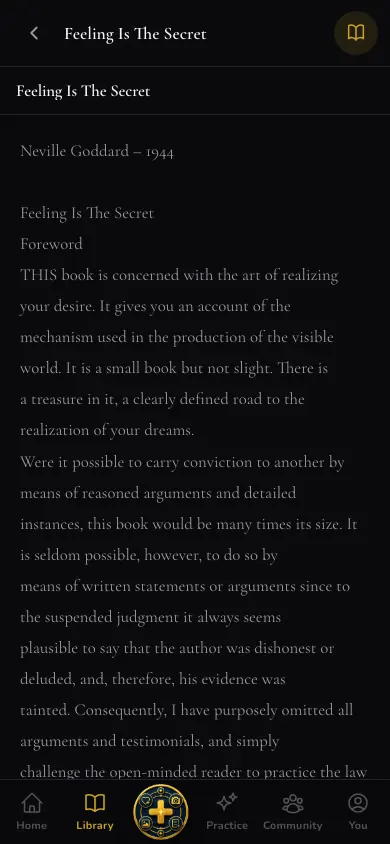 Source Reader screen in Neville AI