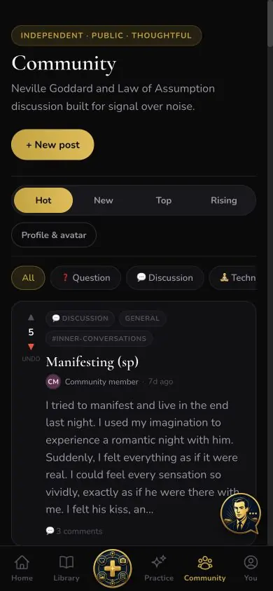 Community Downvote Active screen in Neville AI