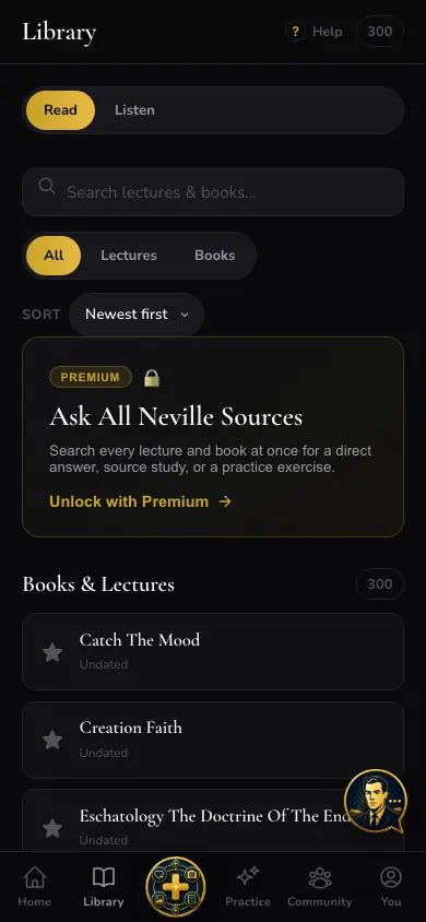 Library Basic Plan screen in Neville AI